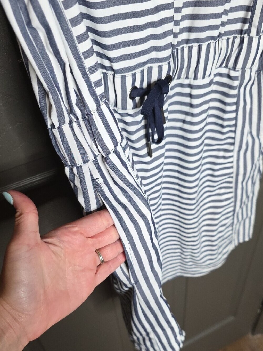 Southern Tide Navy & White Striped Sleeveless Dress Sz MEDIUM - Picture 3 of 7